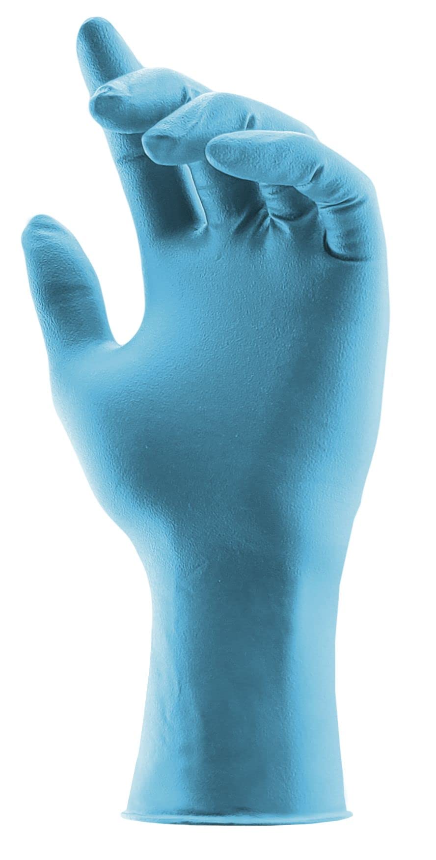 Blue Disposable Nitrile Gloves, 8 mil, Stauffer Sense8, Latex Free, 12" Long Cuff, Powder Free, Tough & Strong - Small (Box of 50)