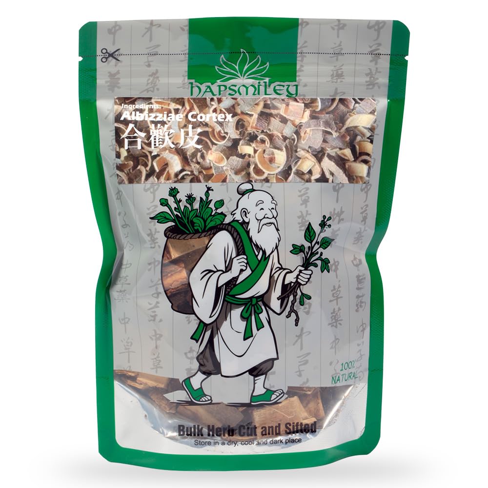Hapsmiley Albizziae Cortex (Mimosa Tree Bark/Hehuanpi/???) Dried Bulk Herbs 3.5 Oz (100 g)