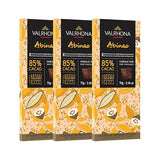 Valrhona Premium Extra Dark Chocolate ABINAO 85% Cacao Tasting Bars - Gourmet French Chocolate Perfect for Eating and Baking and Frostings, Cookies
