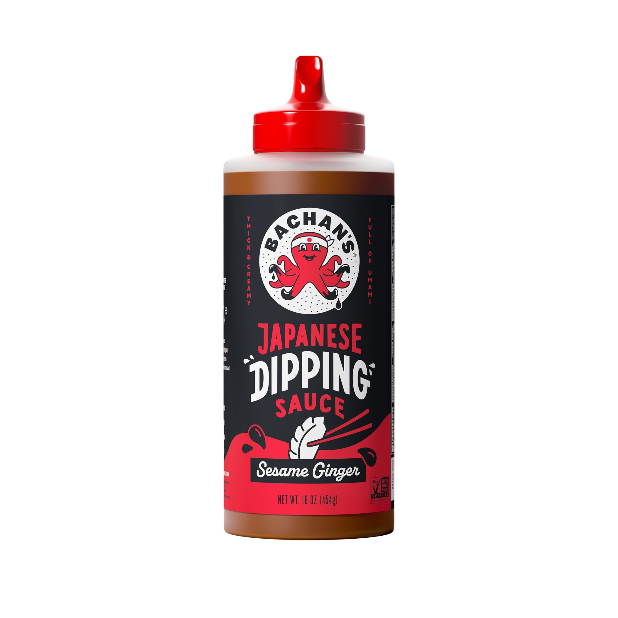 Bachan's Japanese Dipping Sauce - Sesame Ginger, 16 Oz Bottle, Cold-Filled, Non GMO, No Preservatives, No Nut, Non Dairy, Vegan and BPA free. Dipping