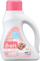 Dreft Stage Newborn Liquid Laundry Detergent, White, Baby Blossom, 40 Fl Oz