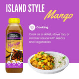 World Harbors Island Mango Sauce & Marinade - Low-Calorie, Sweet & Tangy Perfect Sauce for Chicken, Fish, Beef, Wings, Dipping, Stir-Frying, Salad