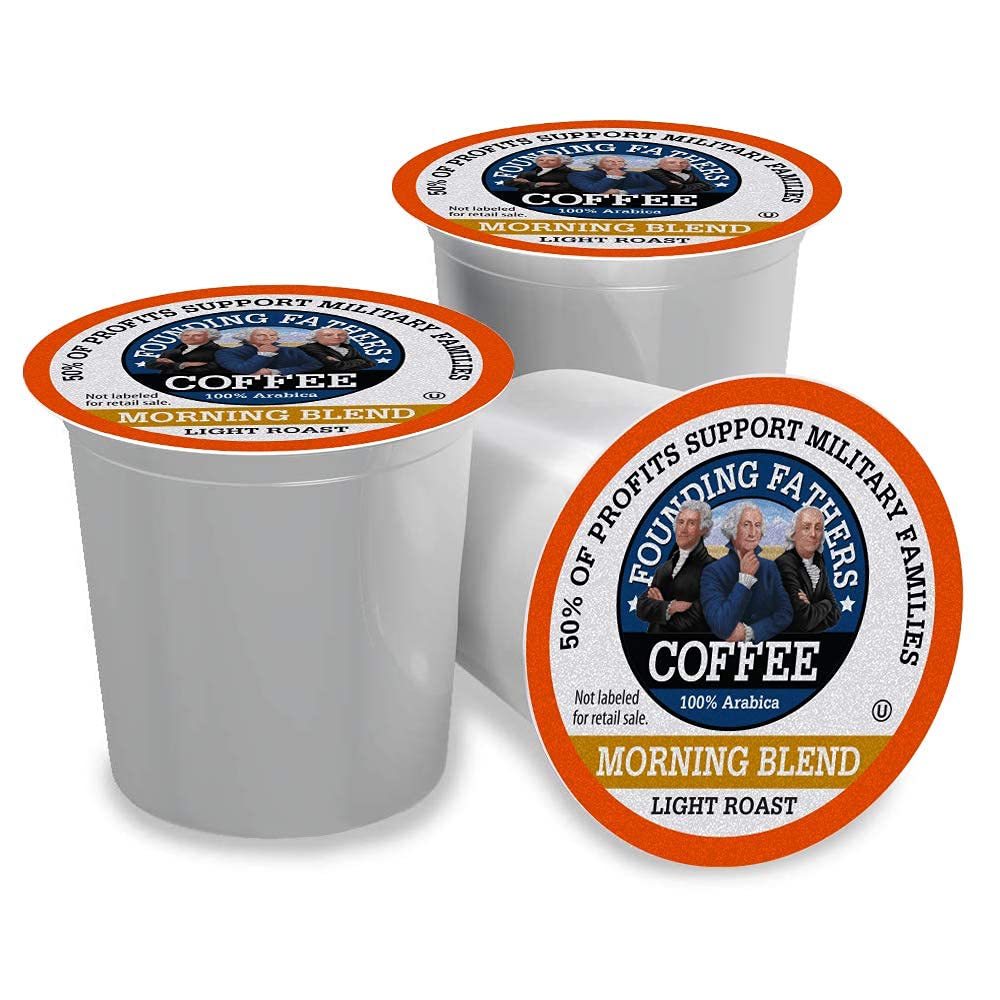 Founding Fathers Coffee Single Serve Pods for Keurig 2.0 K-Cup Brewers, Morning Blend, 80 Count