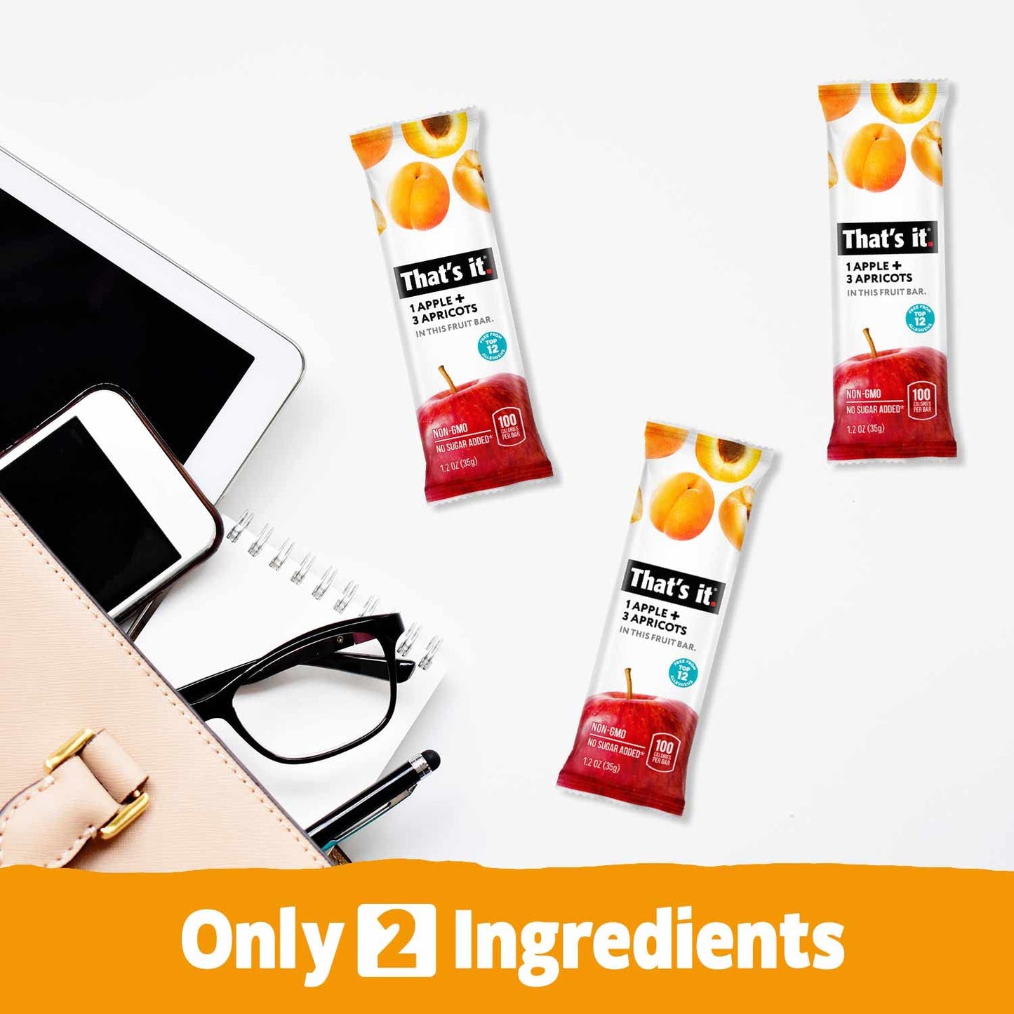 That's it. (36 Count) Variety Pack | Apricot, Pear, and Pineapple Flavors | 100% Natural Real Fruit Bars Plant-based, Vegan, Gluten-free, No Added