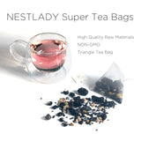 NESTLADY Black Sesame Mulberry Tea, Beans, Goji Berries, Rice Combination Tea, , All Natural Herbal Flower Nourishing Tea Bags (20 Bags, 140g, 7g/Bag)