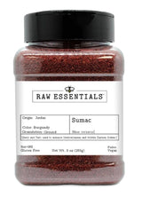 Raw Essentials Sumac with Salt - Tangy Middle Eastern Spice - Ground and Perfect for Salads, Meat & Vegetables - 8 oz