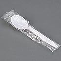 Individuanlly Wrapped Heavy Weight Plastic Fork (Black, 100) (SPOON, 100, WHITE)
