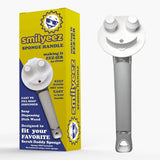 The Original Smiling Handle with Soap Dispensing by Smilyeez for The Smiling Sponge & Smilyeez Dishwand Combo (White/Grey)
