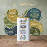Aleta Farms Olive Oil Extra Virgin, USDA Organic, Single Estate PDO Polyphenol Rich Olive Oil, Cold Pressed, Global Gold Awards, EVOO, Kosher. 16.9 Fl