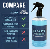 Klearyx Streak-Free Window & Glass Cleaner - Fast Evaporating, Ammonia-Free, Tint-Safe | Professional Auto & Home Use | 16 oz