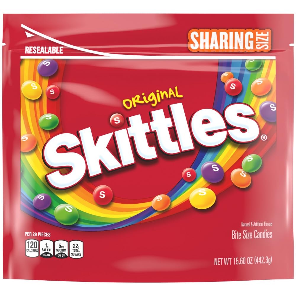 Skittles, Original Chewy Summer Candy Sharing Size, 15.6 Ounce