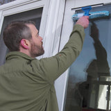 Unger Professional 2-in-1 Squeegee & Scrubber - 10” Window Cleaning Tool - Cleaning Supplies, Squeegee for Window Cleaning, Commercial & Residential