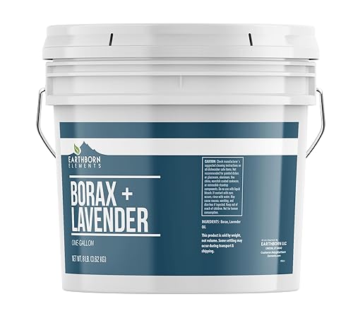 Earthborn Elements Borax with Lavender Essential Oil, 1 Gallon Bucket, Light & Refreshing Scent, Laundry Additive
