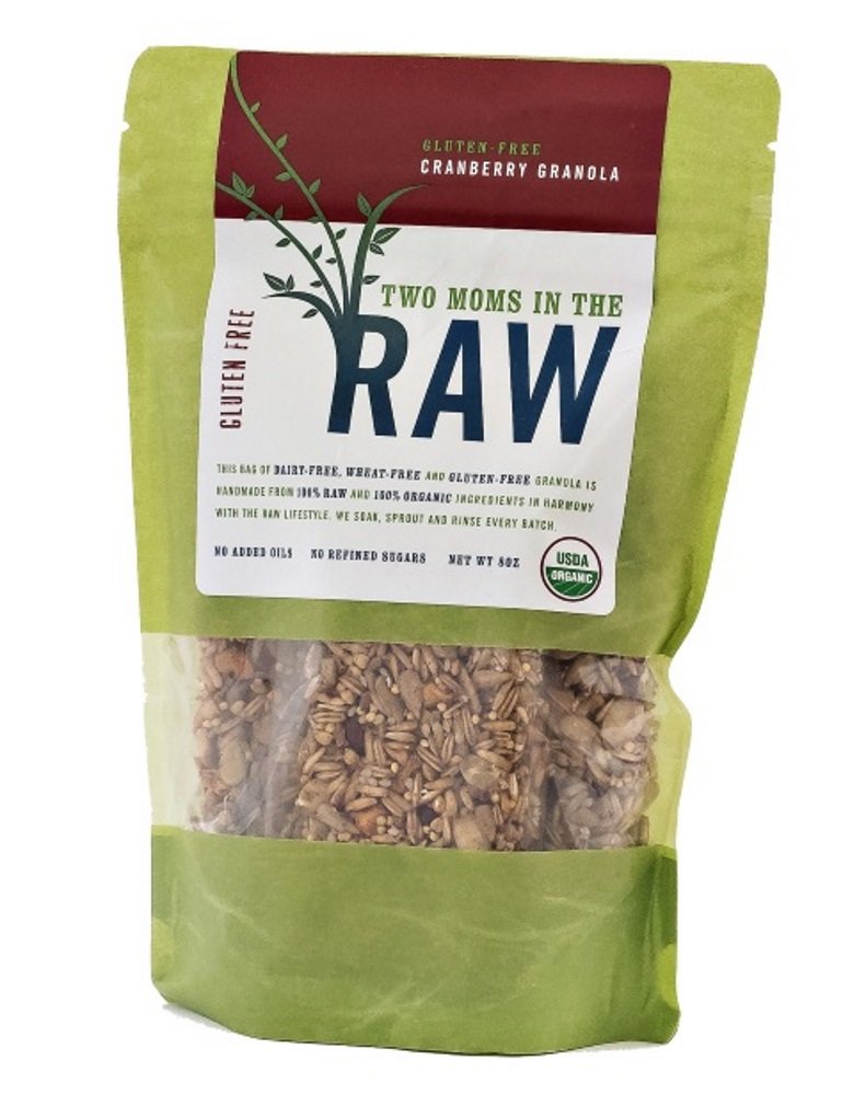 2 MOMS IN THE RAW GRANOLA CRANBRY, 8 OZ