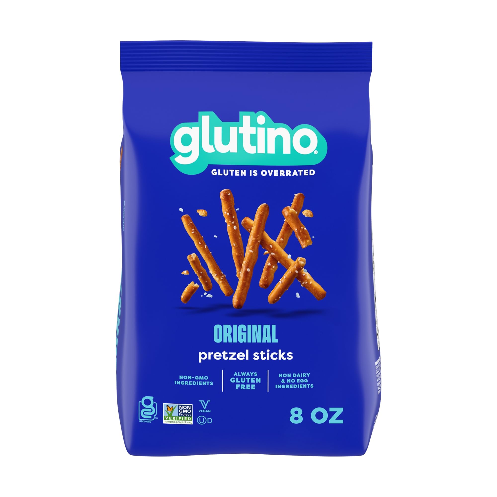 Glutino Gluten Free Pretzel Sticks, Delicious Everyday Snack, Lightly Salted, 8 oz