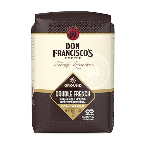 Don Francisco's Double French Ground Coffee, Dark Roast - 100% Arabica Coffee, 18 oz Bag