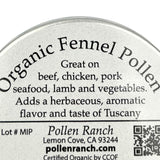 Pollen Ranch's Organic Fennel Pollen Spice, Perfect for Cooking and Seasoning with Fennel Flavor, Made from Premium Organic Fennel Flowers - 0.5 oz