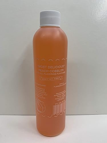 Superior Flavors PEACH COBBLER | Cooking and Baking Flavoring | Delicious Substitute for Vanilla Extract | Water Based, and Alcohol Free | 8oz Bottle…
