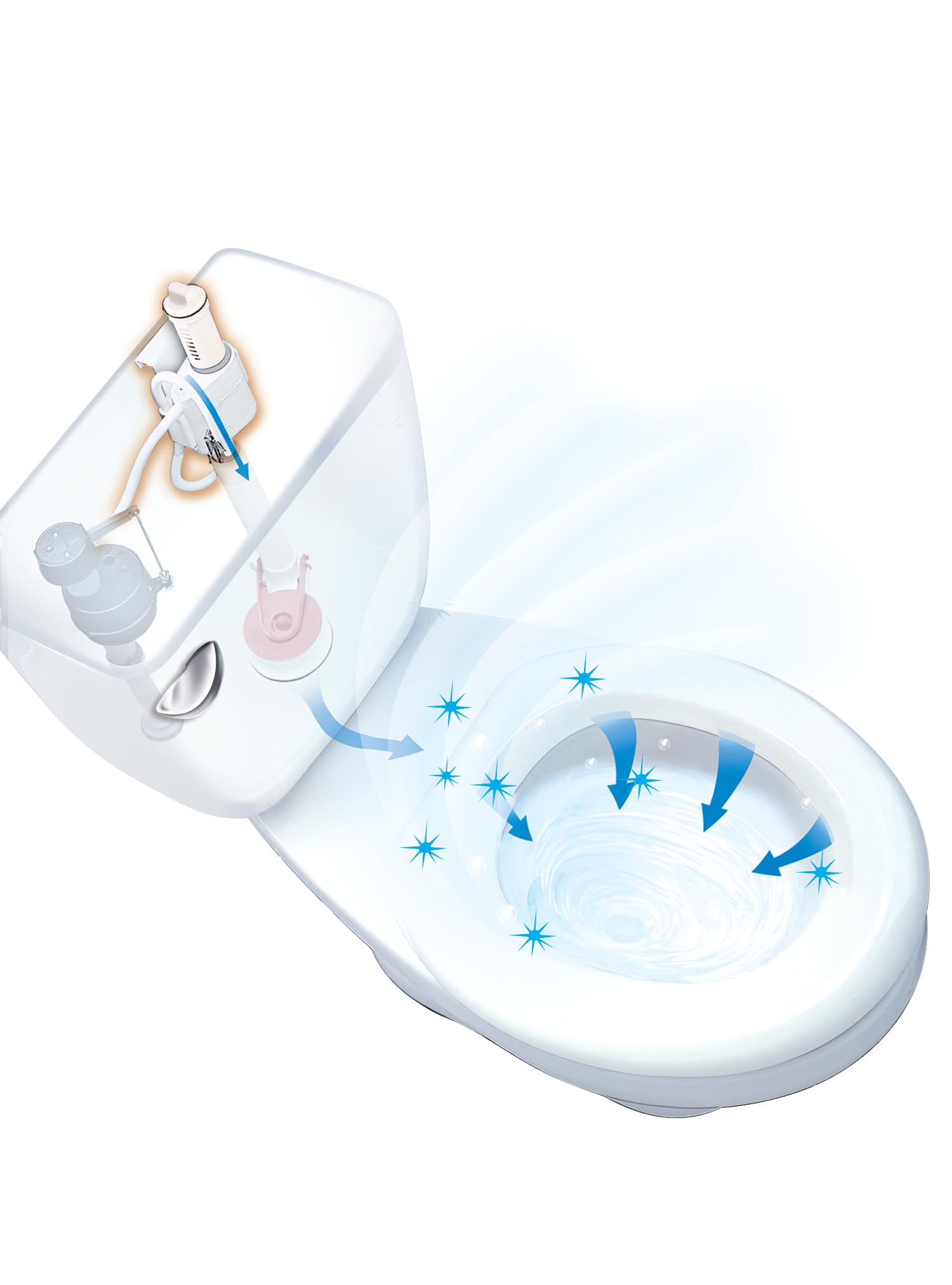 Fluidmaster 8302P8 Flush 'n Sparkle Automatic Toilet Bowl Cleaning System Refills, Bleach 2-Pack