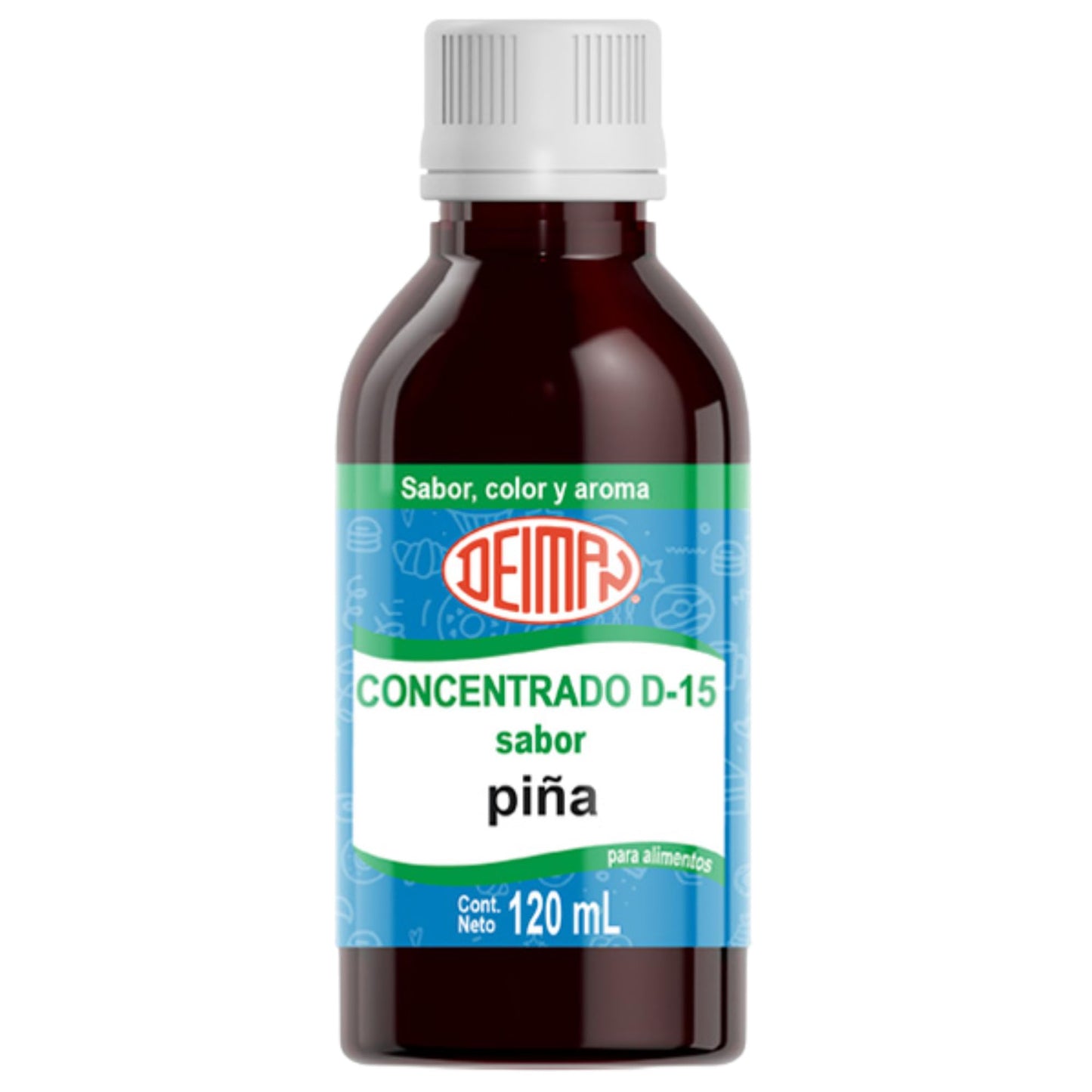 Deeiman Pineapple Concentrate D-15, 4 fl. oz, Artificial Food Flavoring Extract for Baking,Extracto de Piña D-15 Flavor Extracts, Flavoring Extracts