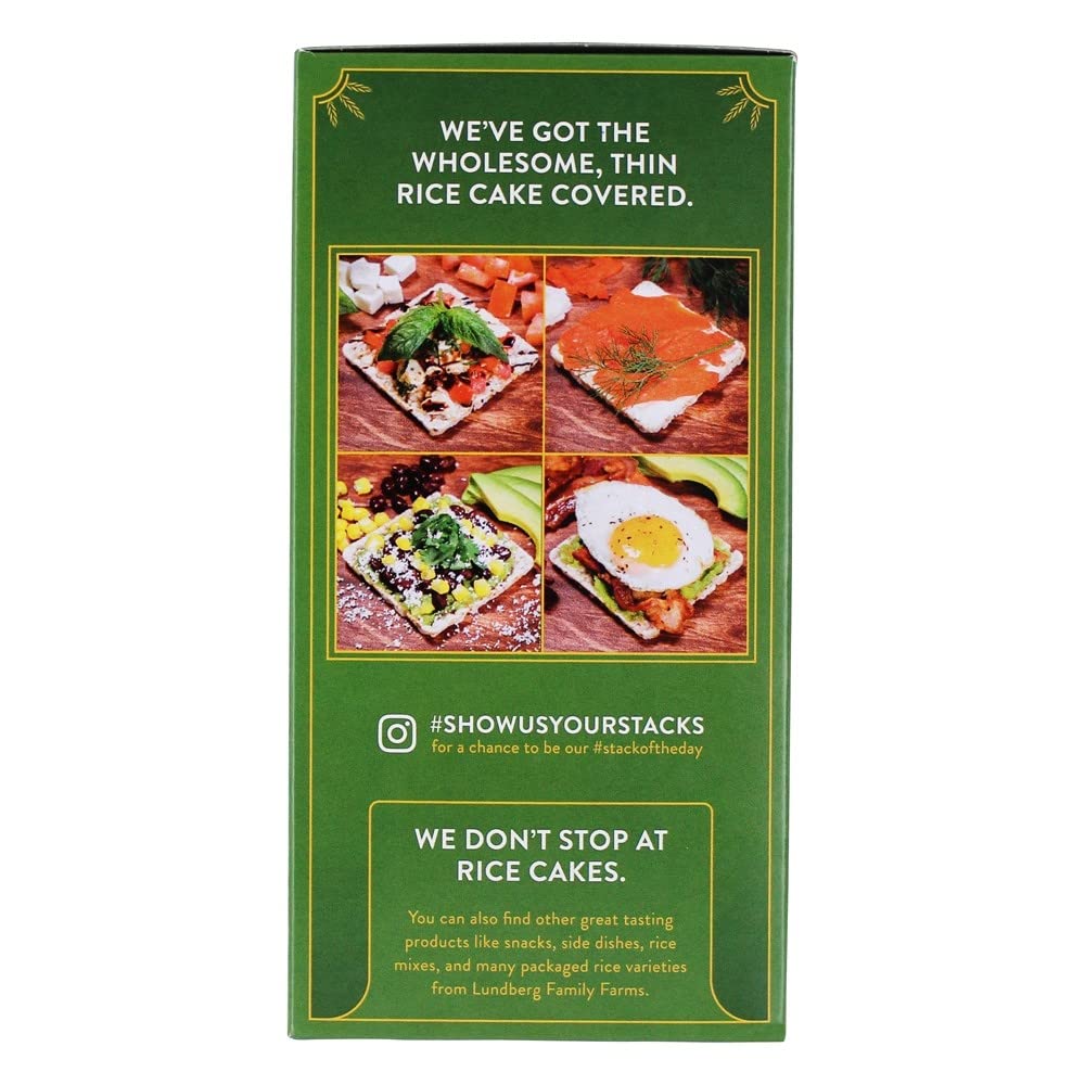 Lundberg Organic Thin Stackers, Basil & Thyme, 6 Oz, Gluten-Free, Vegan, Kosher, Usda Certified Organic, Non-Gmo Verified, Whole Grain Brown Rice, 6 Oz