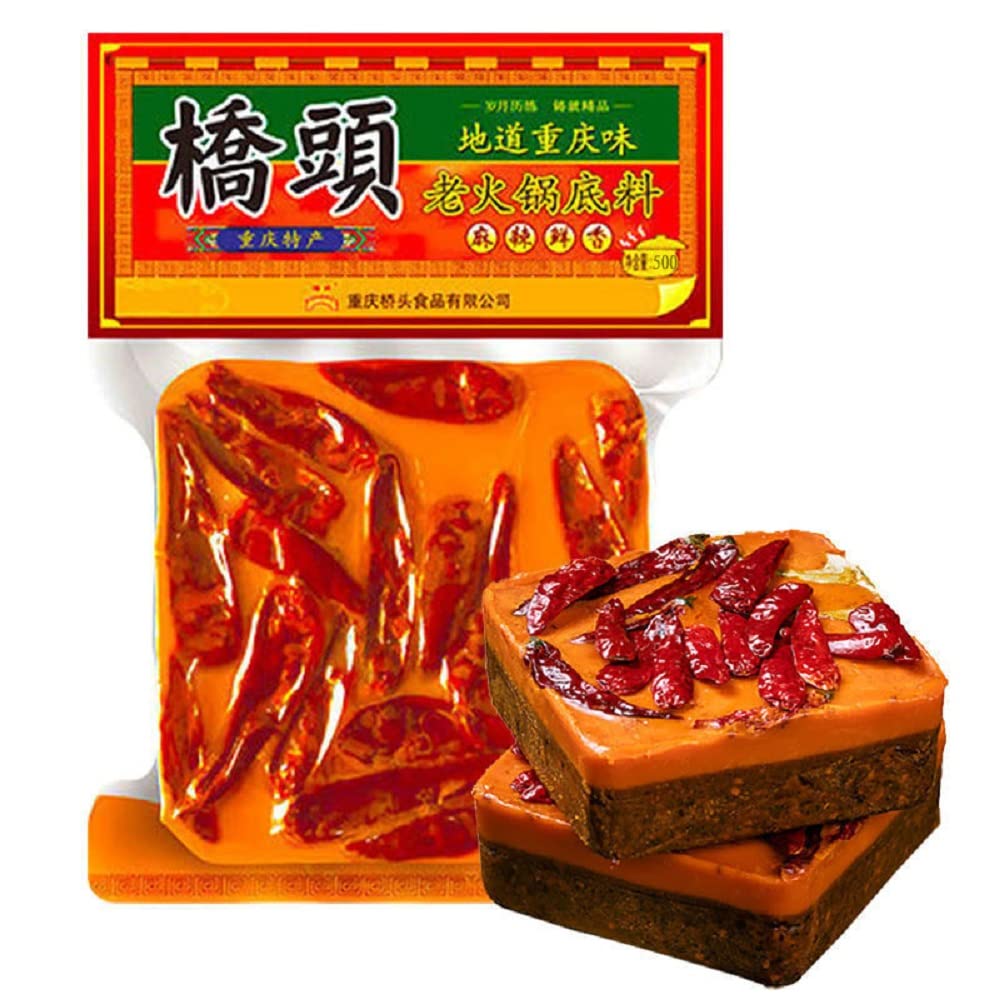 17.63oz (500g) Chongqing Qiaotou Hot Pot Base, Spicy And Fresh Hot Pot Base, Hotot Soup Bases