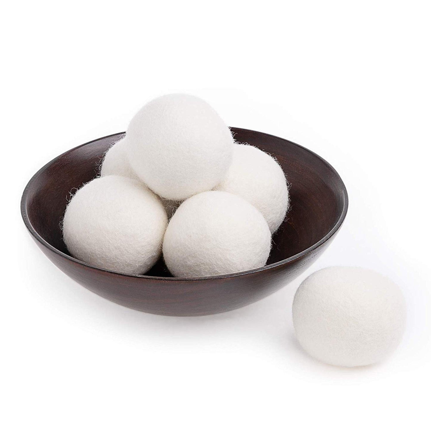 Friends Forever Wool Dryer Balls 6-Pack XL Wool Laundry Balls for Dryer as Reusable Natural Fabric Softener, Dryer Sheets, Saves Drying Time & Reduces
