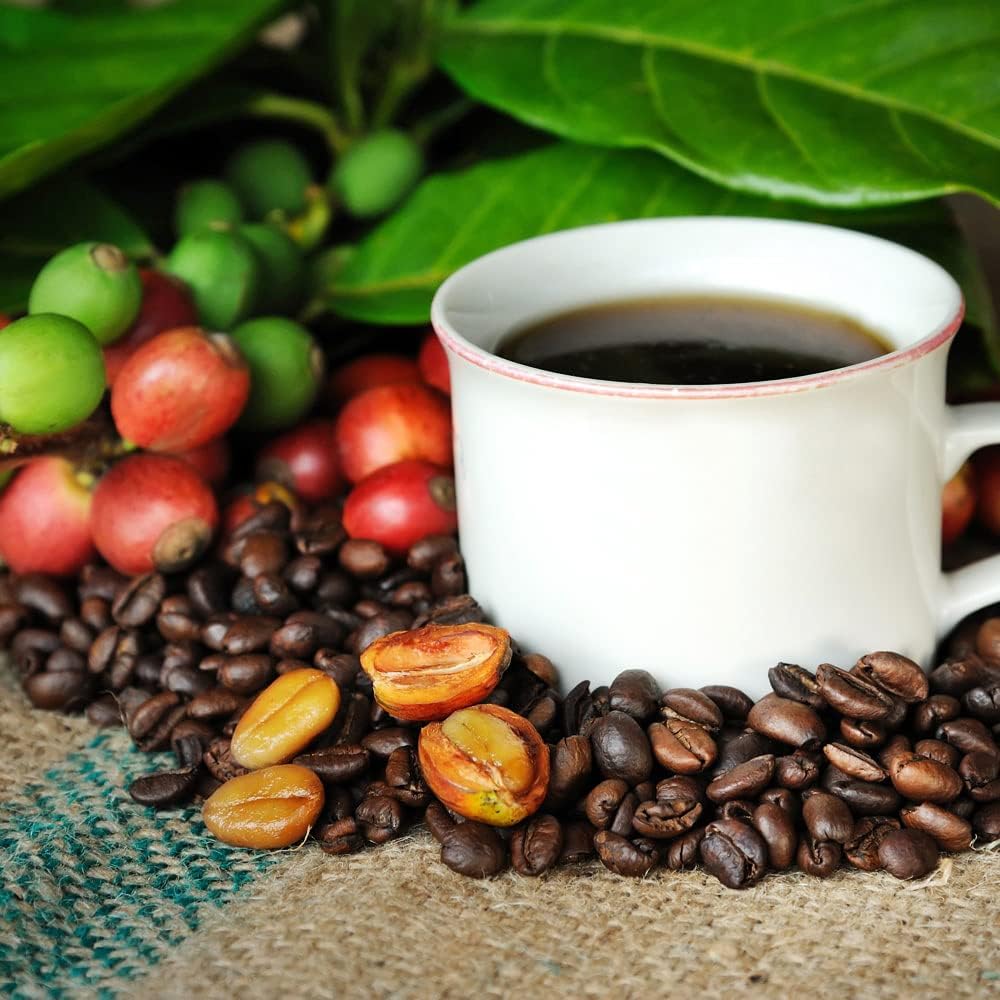 100% Hawaiian Kona Coffee - Whole Bean - Dark/Medium Roast - 1lb (16oz) - Farm Fresh - Grown and Packaged on the Big Island of Hawaii - Keokea Coffee