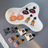 Cartoon pumpkin earrings, ghost earrings, love lips acrylic earrings earrings (Style 11)