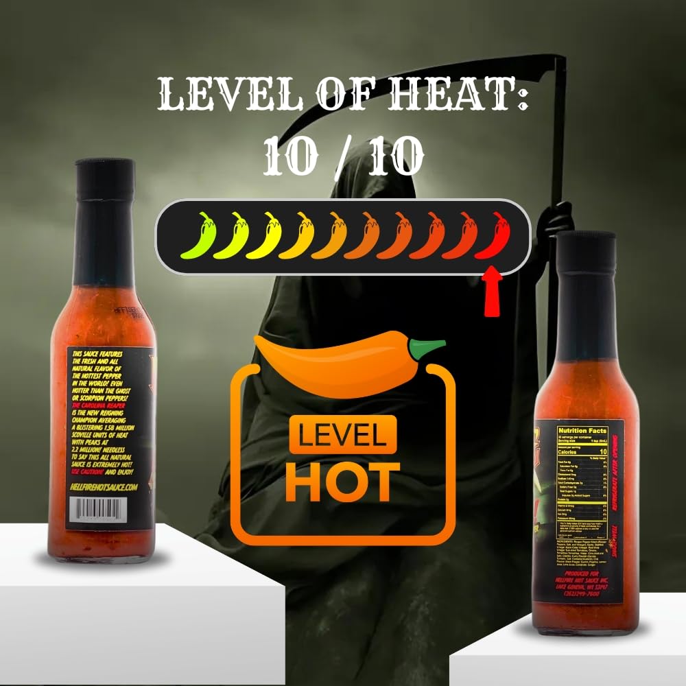 Hellfire Fear This! Award Winning Carolina Reaper Hot Sauce, 148ml