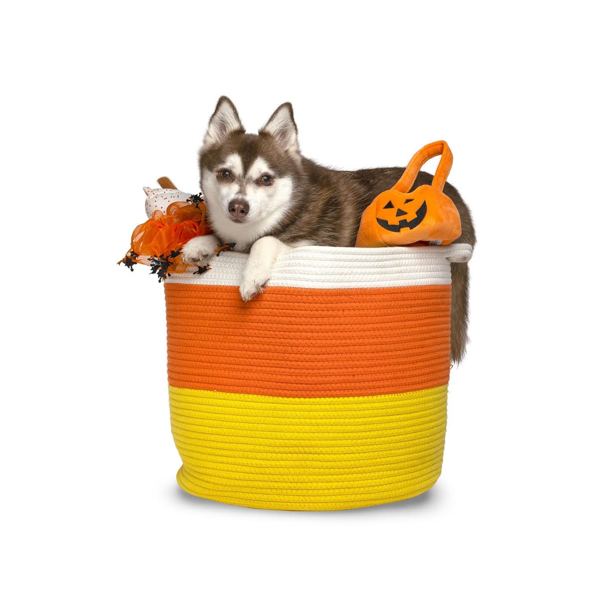 Midlee Candy Corn Rope Basket (Large)