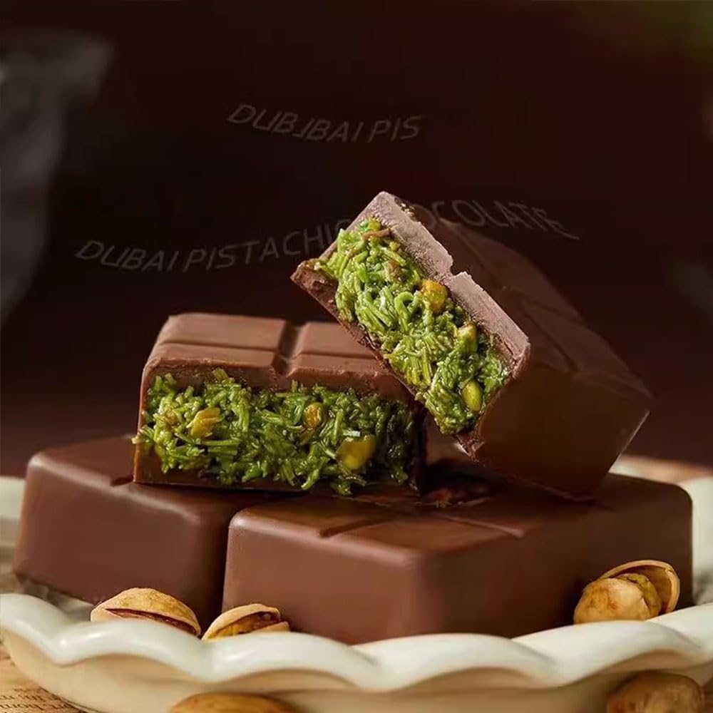 Nutty Fruity Dubai Chocolate Bar Kit,Sandwich Filling Mildly Bitter But Not Greasy,Dubai Chocolate Bar,Movie Theater Candy