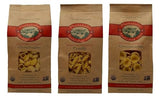 Montebello Organic Imported Italian Pasta 3 Shape Variety Bundle: (1) Orecchiette, (1) Fusilli, and (1) Conchiglie (16 Ounces)