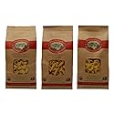 Montebello Organic Imported Italian Pasta 3 Shape Variety Bundle: (1) Orecchiette, (1) Fusilli, and (1) Conchiglie (16 Ounces)