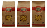 Montebello Organic Imported Italian Pasta 3 Shape Variety Bundle: (1) Orecchiette, (1) Fusilli, and (1) Conchiglie (16 Ounces)