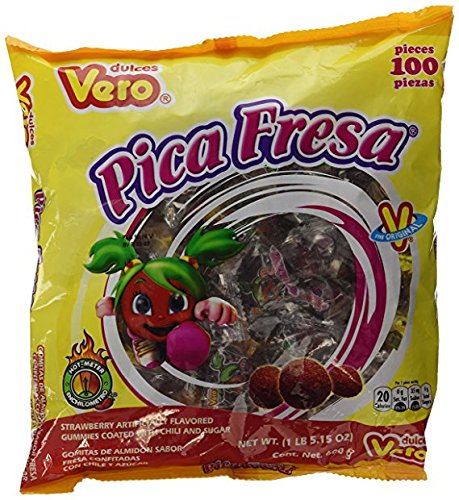 LA Crafts #34 of 34 Different Mexican Candy to Choose From for Parties, Pinatas, Halloween, and Other Events (Vero Pica Goma Fresa - 200 pcs)
