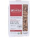 Delallo Penne Rigate Whole Wheat Pasta 1 LB (Pack of 16)