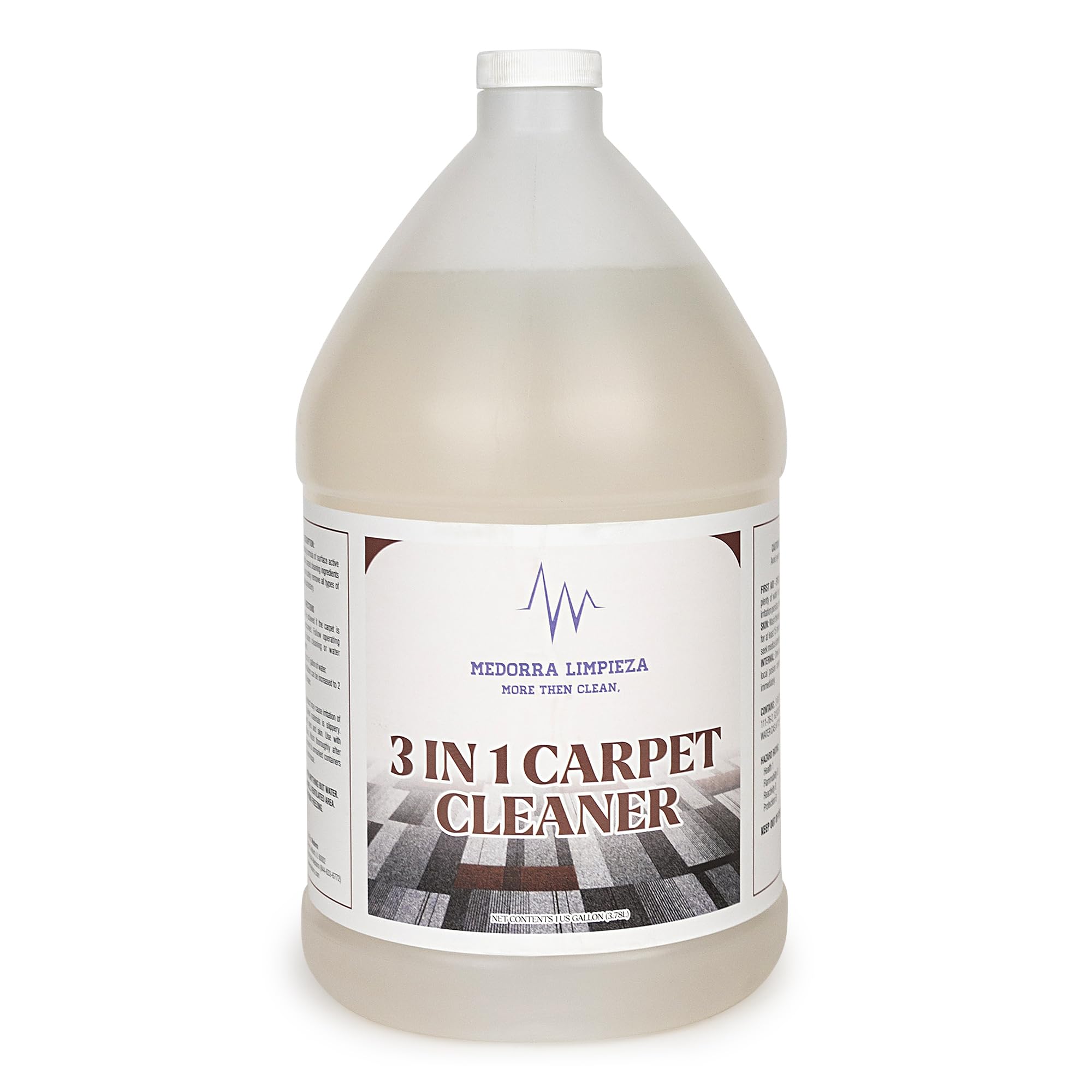 Medorra 3-in-1 Carpet Cleaner, Carpet Cleaning Solution for Extraction, Pretreatment & Spot Cleaning, 1 Gallon (Case of 4)