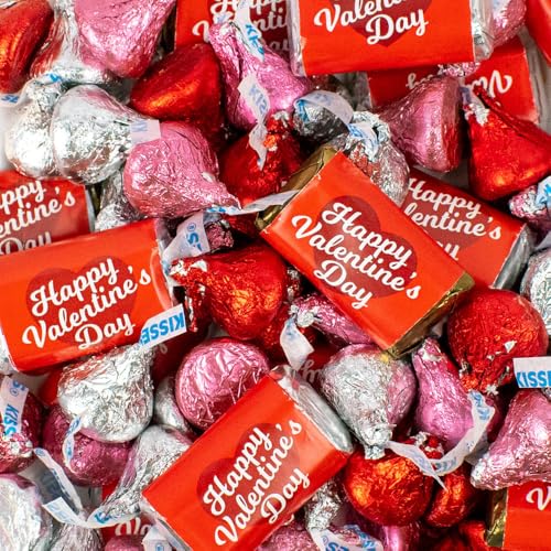 124 pcs Valentine's Day Candy Chocolate Mix (1.52 lbs, Approx. 124 Pcs)
