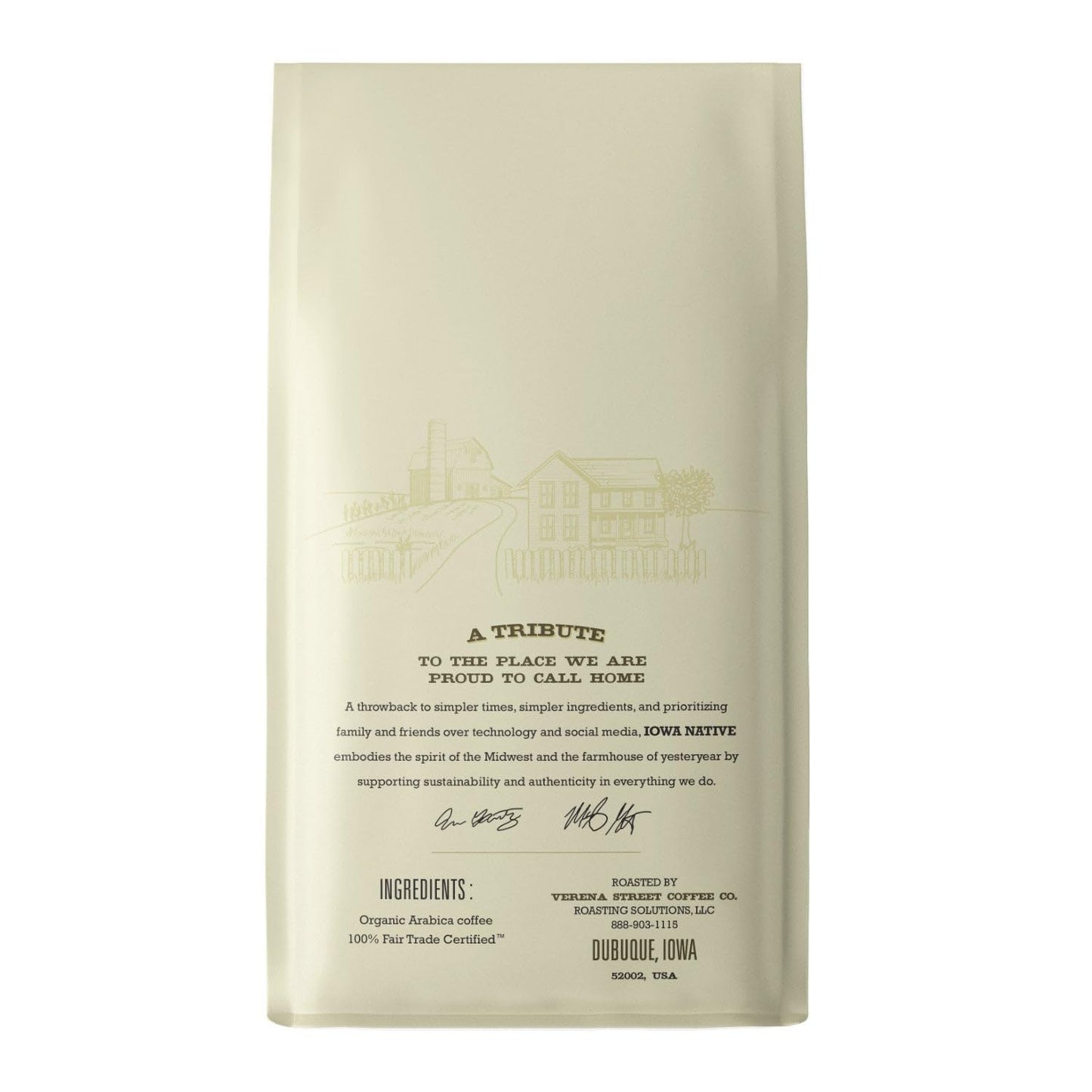 Iowa Native Fair Trade Organic 10 Ounce Ground, Rocking Chair Decaf, Swiss Water Process Decaf Coffee, Medium Roast