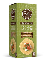 34 Degrees Crisps | Rosemary Crisps | Thin, Light & Crunchy Rosemary Crisps, 6 Pack (4.5oz each)