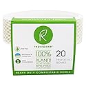 Repurpose 100% Compostable Plant-Based Bagasse Bowls, 16 ounce, 20 Count