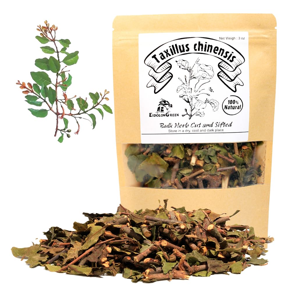 EidolonGreen [China Medicinal Herb] Dried Chinese Mistletoe (Taxillus chinensis/Sang ji sheng/???) Stems and Leaves 3 Oz (88g)