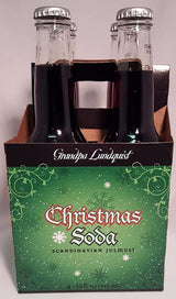 Grandpa Lundquist Christmas Soda Scandinavian Julmust 12 Oz. Bottle 4 Pack