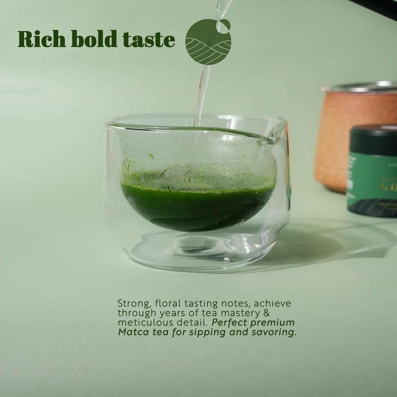 Midori Spring Organic Ceremonial Grade Matcha - Gold 1st Harvest Blend, Japanese Stone Ground Green Tea Powder, Radiation, Gluten Free, Vegan (Organic