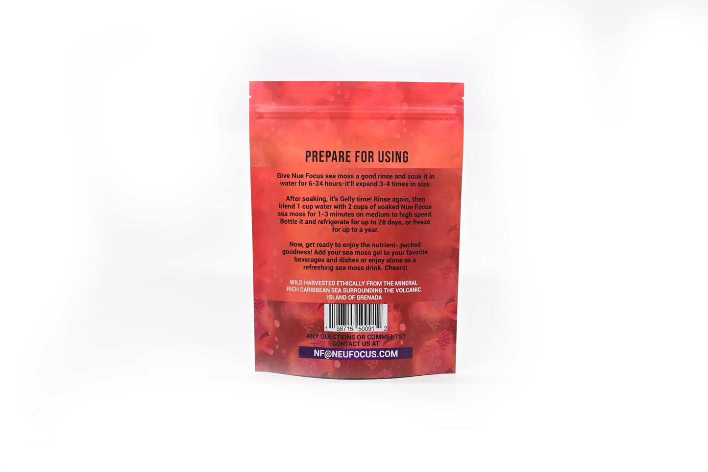 NUE FOCUS Dry Sea Moss, 6oz bag, Harvest in Grenada, Superfood - Harness 92 Essential Minerals for Optimal Health and Vitality