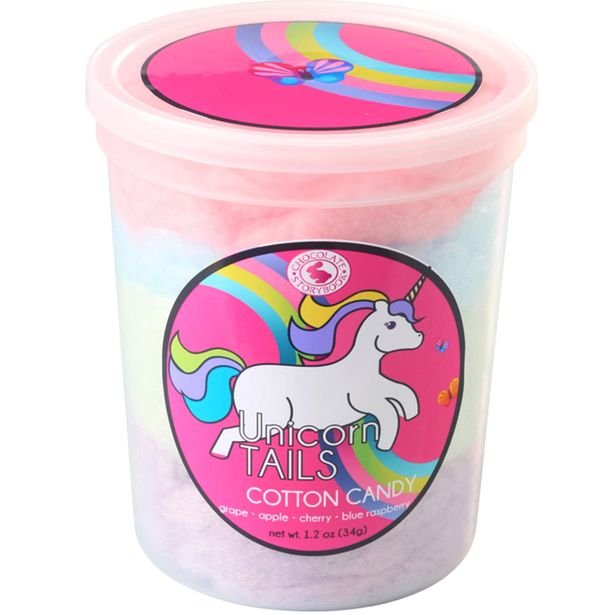Unicorn Tails Gourmet Flavored Cotton Candy (6 Pack) - Unique Idea for Holidays, Birthdays, Gag Gifts, Party Favors…