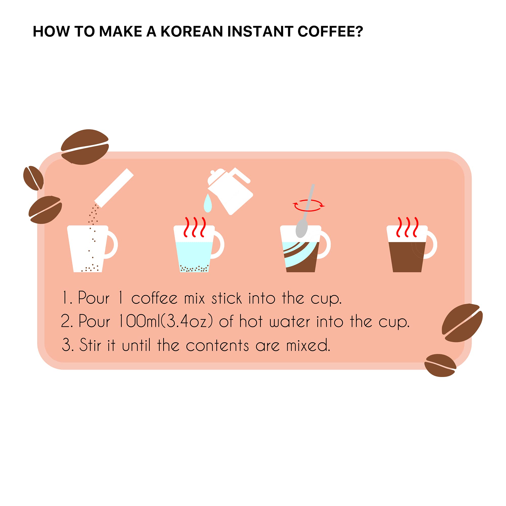 Korean Instant Coffee Variety Sample Pack, 20 Sticks (Maxim Mocha, Maxim Original, Rose Bud Mocha, Rose Bud Original)
