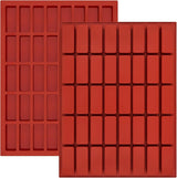For 2pcs Granola Bar Narrow Rectangle Silicone Caramel Candy For Chocolate