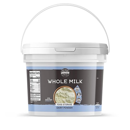 Birch & Meadow 1 Gallon Bucket of Whole Milk Powder, Light Sweet Taste (64 Ounce)
